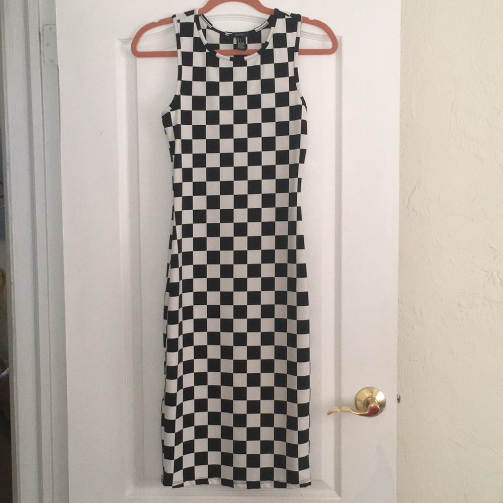 Checkerboard tight dress